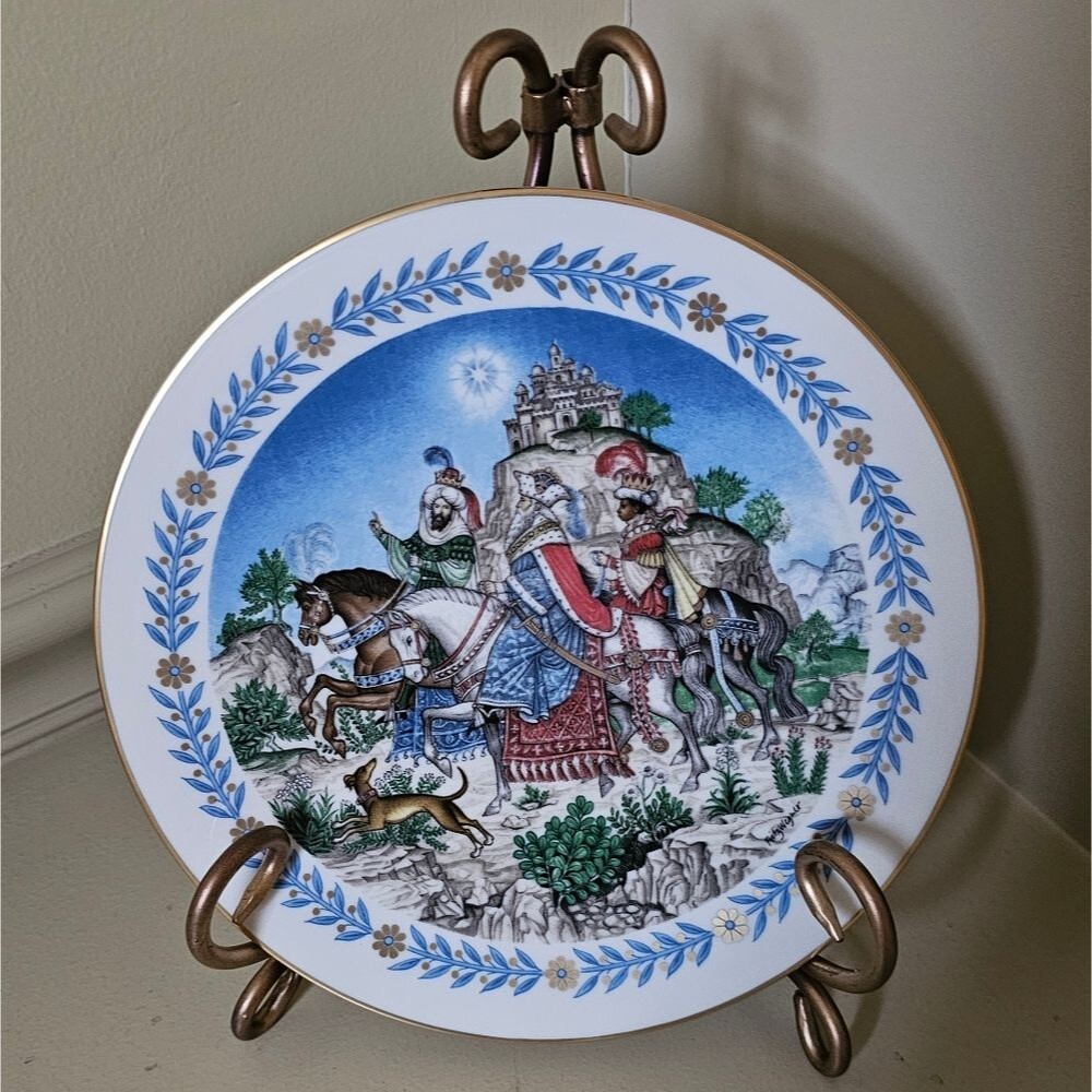 1980 CHRISTMAS PLATE "THE MAGI" Fleetwood Collection by Fritz Wigner